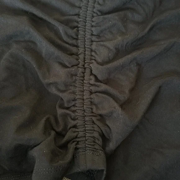 GOOD American Good Touch Ruched One Shoulder Mini Dress Black Size Medium - Picture 7 of 12